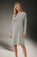 Nightdress Clair Langarm offwhite / marineblau L